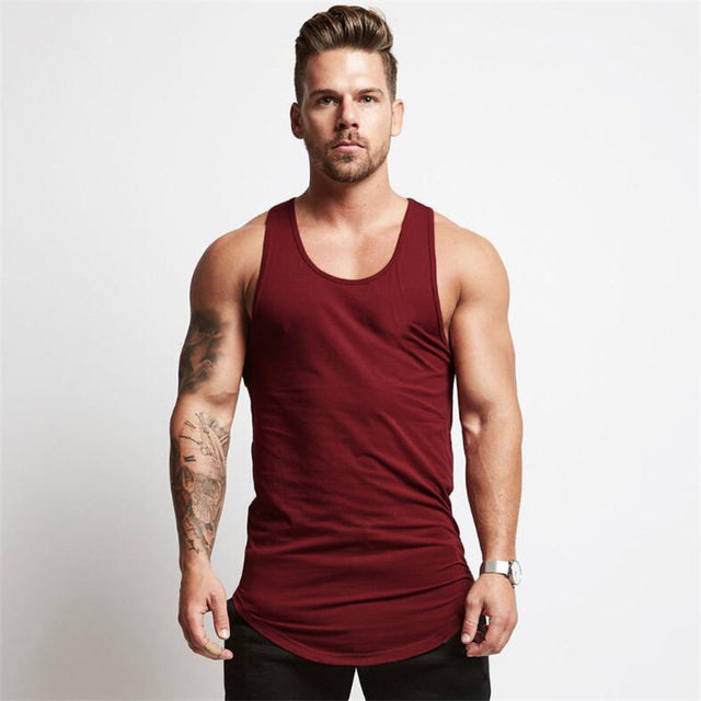 Men's Summer Solid Color Training Sports Tank Top