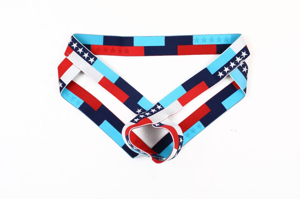 Men's Ice Silk Low Waist Hollow Out Thong Underwear