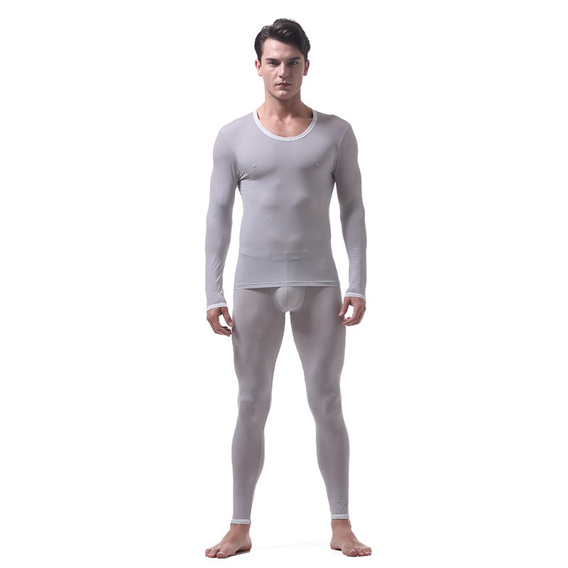 Men's Ice Silk Thermal Underwear Set