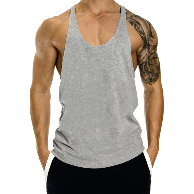 Men's Loose Cotton Bodybuilding Tank Top for Sports