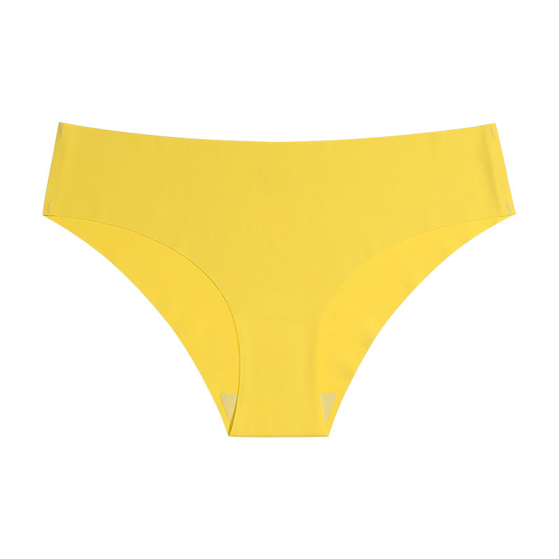 Seamless Ice Silk Women's Underwear - Plus Size Cotton Triangle