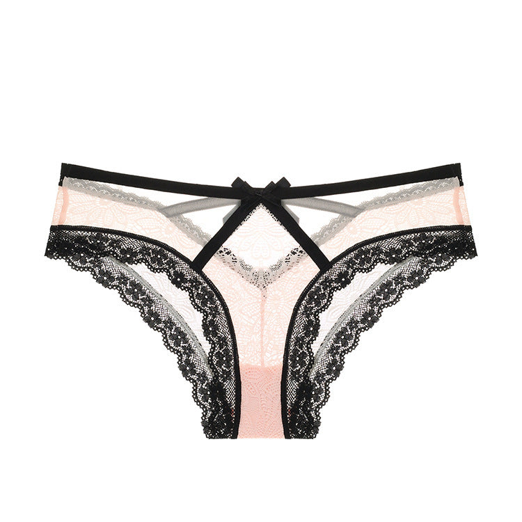 Women's Bow Lace Low Waist Underwear