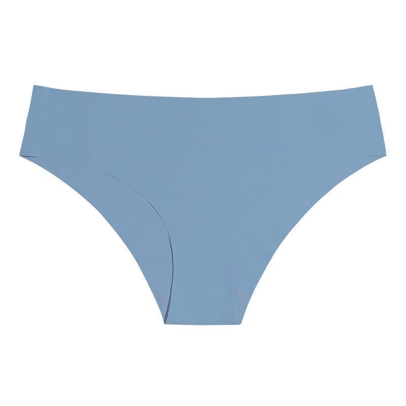 Seamless Ice Silk Women's Underwear - Plus Size Cotton Triangle