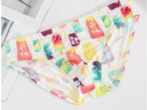Men's Ice Silk Patterned Underwear