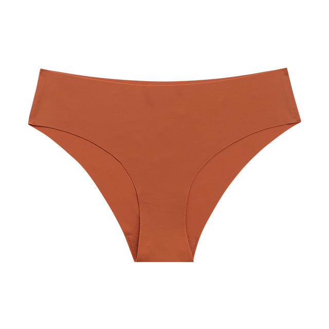 Seamless Ice Silk Women's Underwear - Plus Size Cotton Triangle