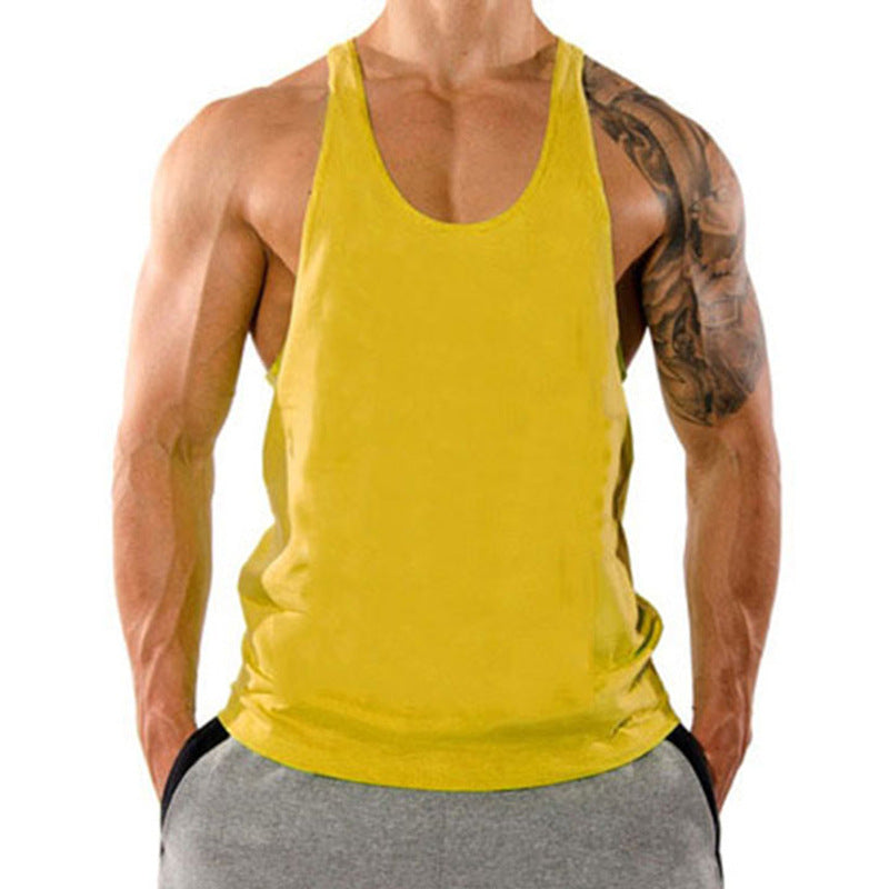 Men's Loose Cotton Bodybuilding Tank Top for Sports