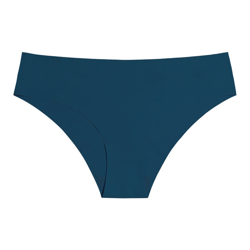 Seamless Ice Silk Women's Underwear - Plus Size Cotton Triangle