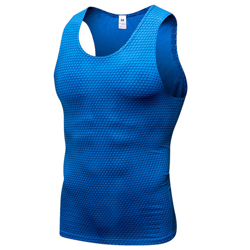 Men's Printed Yoga Fitness Tank Top - Quick Dry