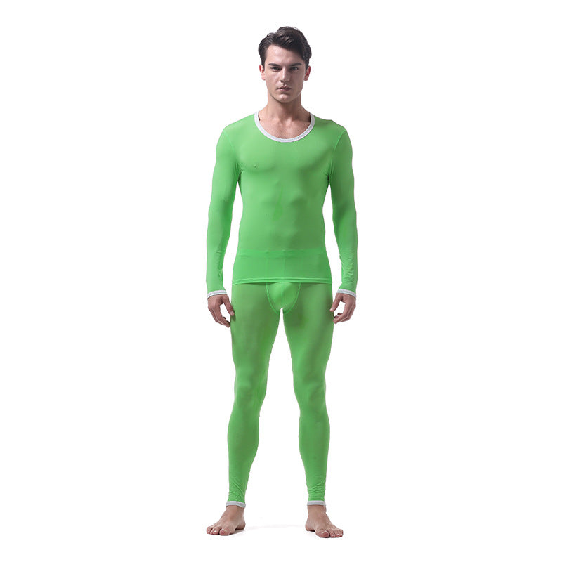 Men's Ice Silk Thermal Underwear Set