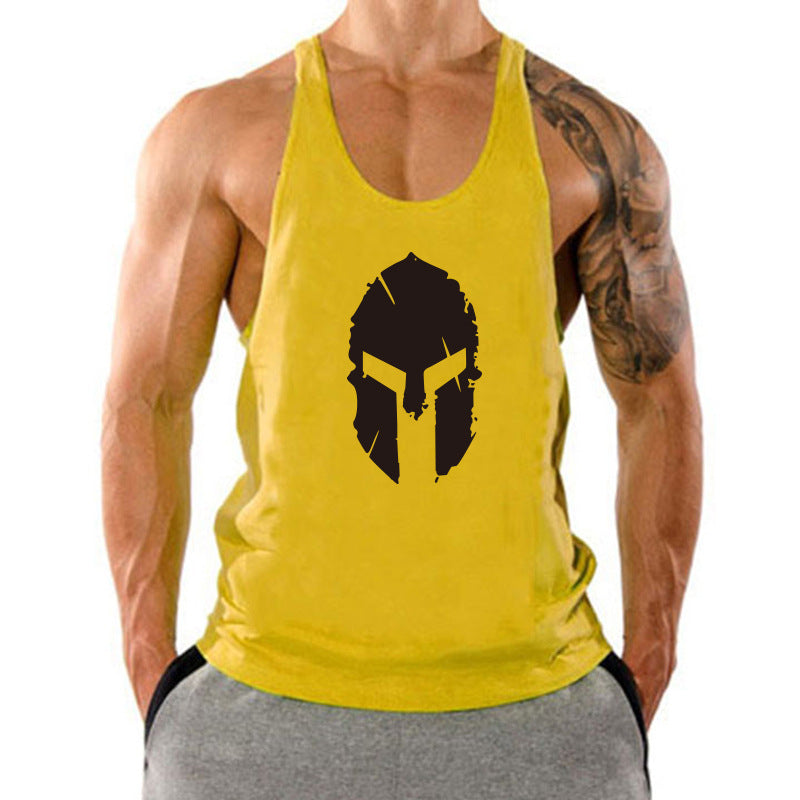 Men's Loose Cotton Bodybuilding Tank Top for Sports