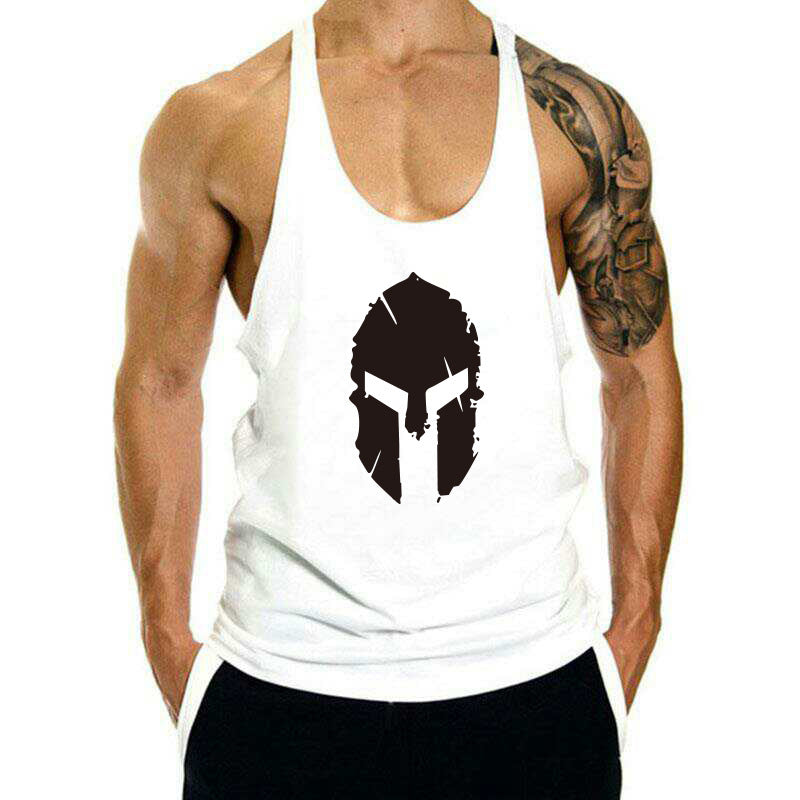 Men's Loose Cotton Bodybuilding Tank Top for Sports