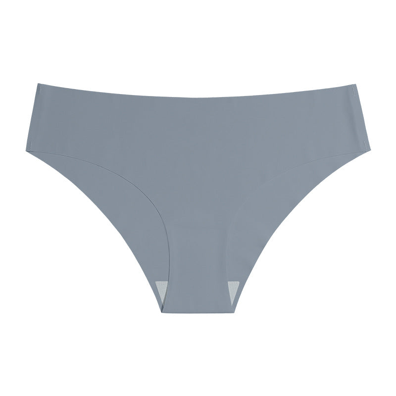 Seamless Ice Silk Women's Underwear - Plus Size Cotton Triangle