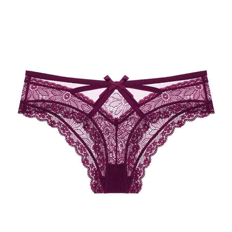 Women's Bow Lace Low Waist Underwear