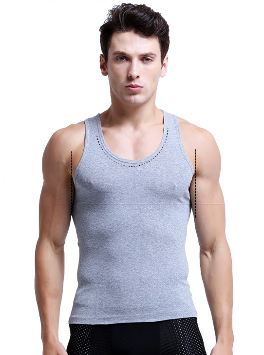 Men's Cotton Sleeveless Workout Tank Top (Stretch Fit)