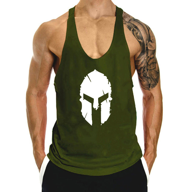 Men's Loose Cotton Bodybuilding Tank Top for Sports
