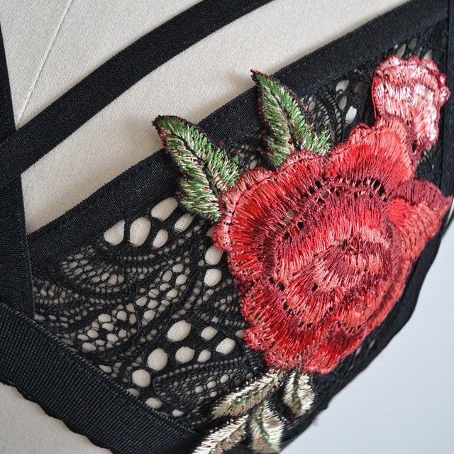 Lace Embroidered Lingerie Cami Bra