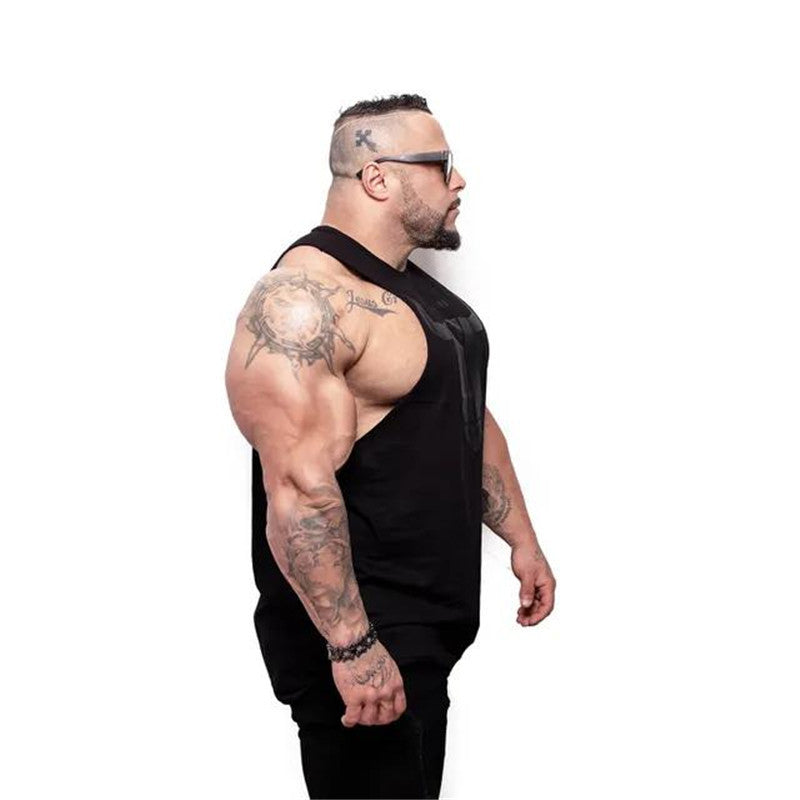 Men's Cotton Muscle Fitness Tank Top - Trendy Design