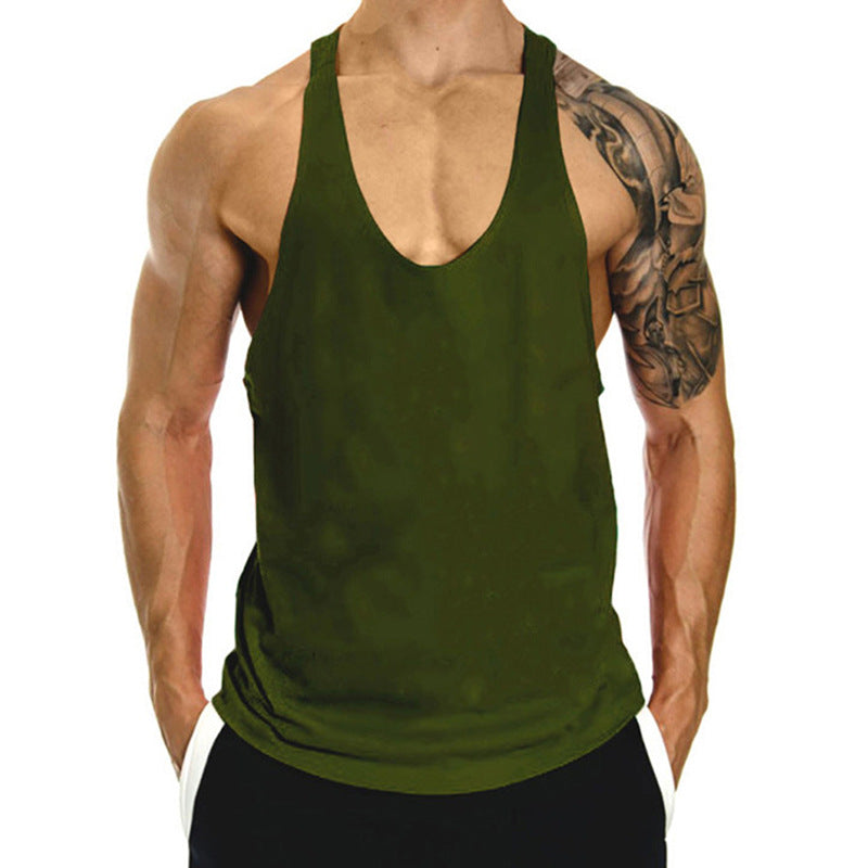 Men's Loose Cotton Bodybuilding Tank Top for Sports