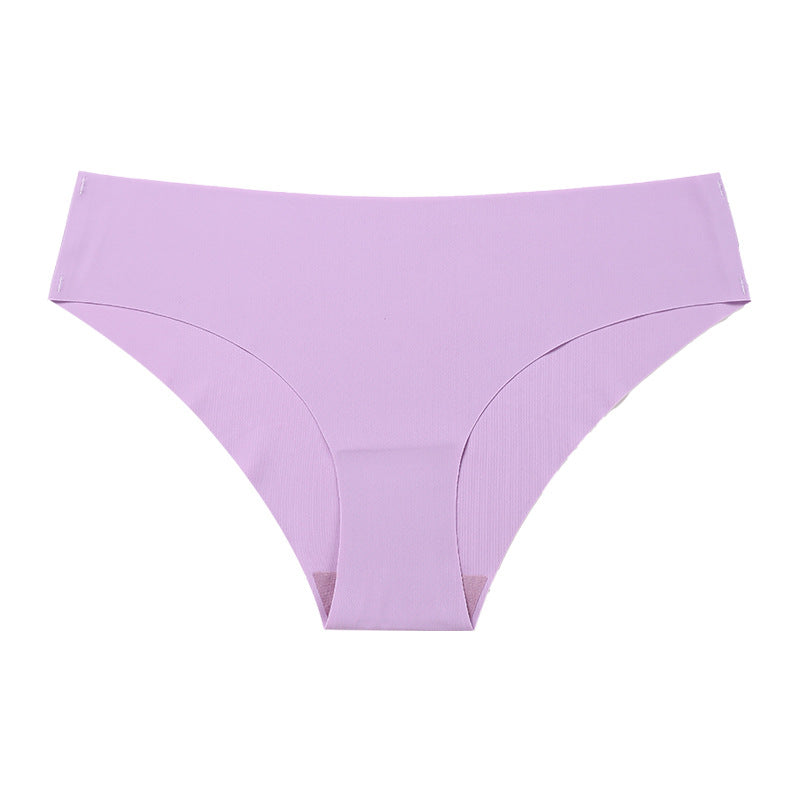 Seamless Ice Silk Women's Underwear - Plus Size Cotton Triangle