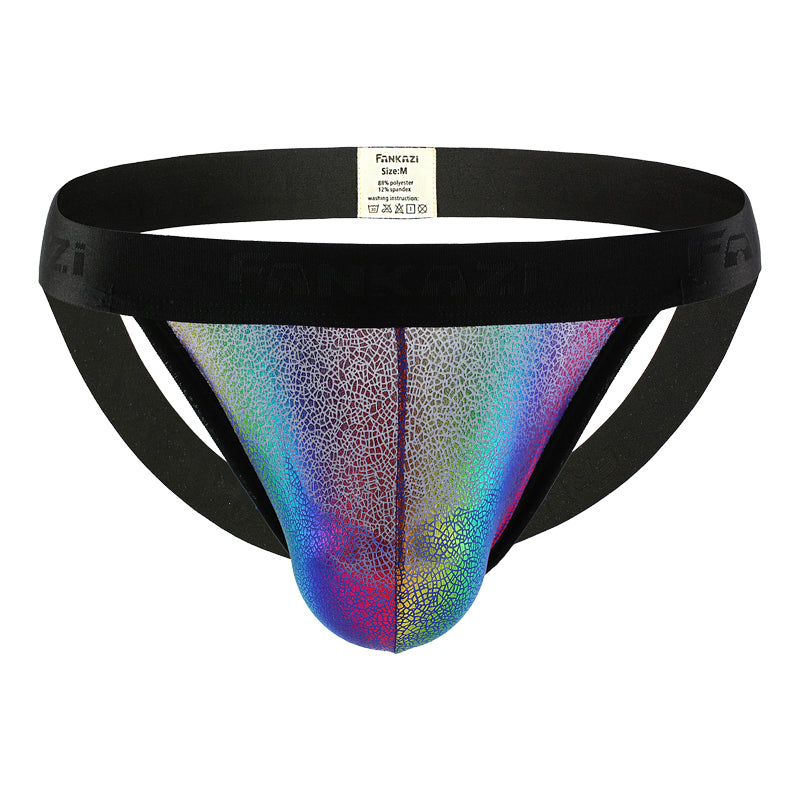 Rainbow Men's Low Waist U-Pouch Underwear (Plus Size)