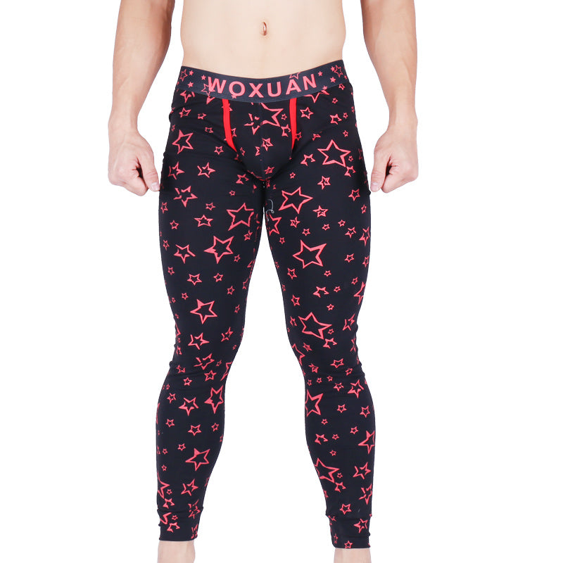Warm Sexy Long Men's Underwear Cotton Pajama Pants