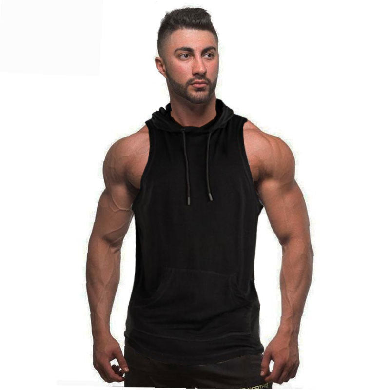 Men's Summer Sleeveless Hooded Tank Top (Youth Fit)
