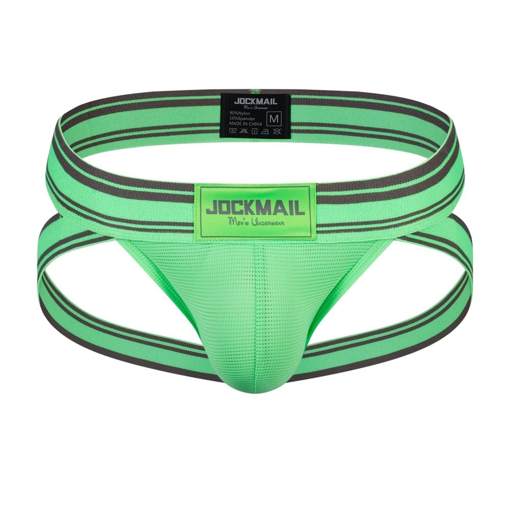 JOCKMAIL Men Jockstrap Underwear Athletic Supporter Jockstrap Low Rise Men Briefs Jockstrap Sport Underwear Green