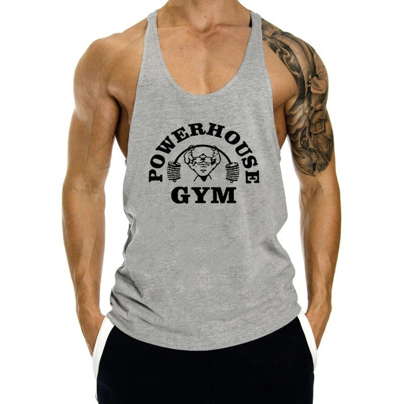 Men's Large Breathable Loose Running Tank Top