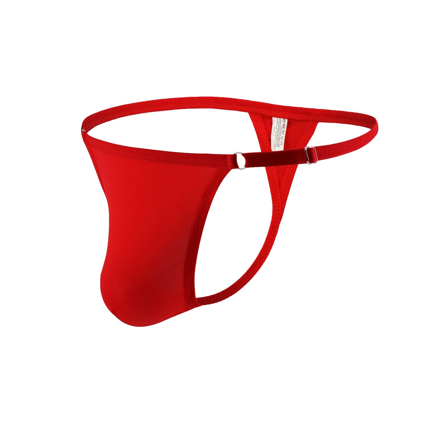 MuscleMate Men's Thong Bikini Underwear Hot Men's Thong G-String Bikini Underwear Adjustable Size. (Red)