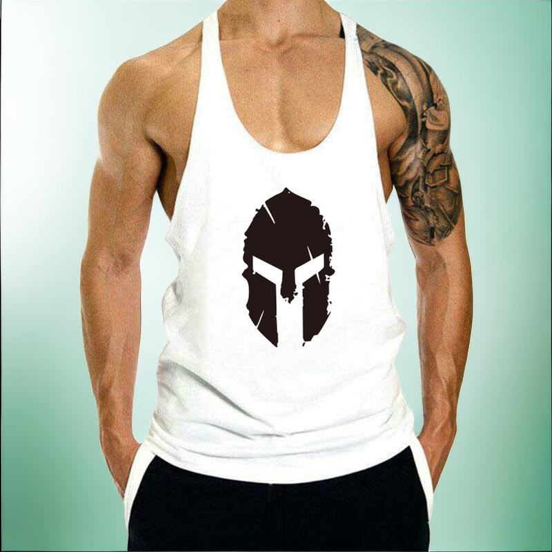 Men's Loose Cotton Bodybuilding Tank Top for Sports