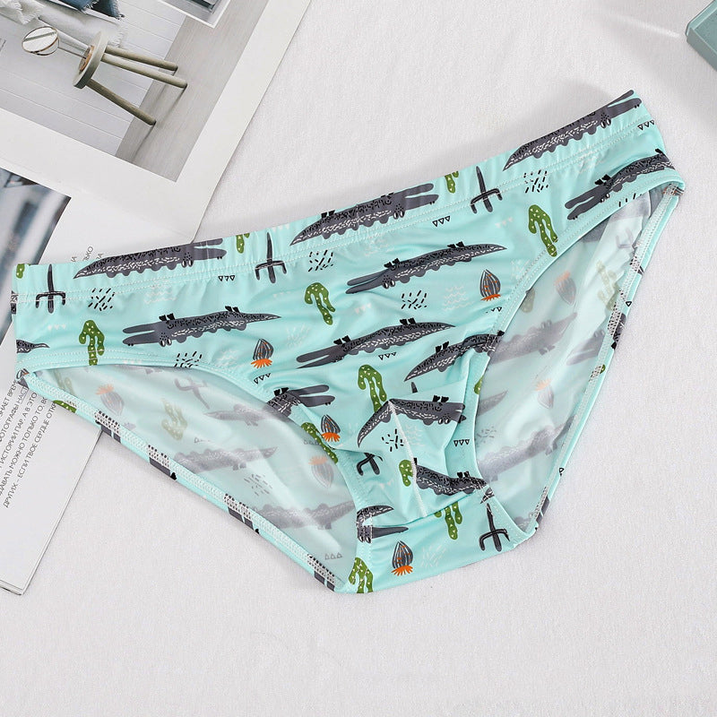 Men's Ice Silk Patterned Underwear
