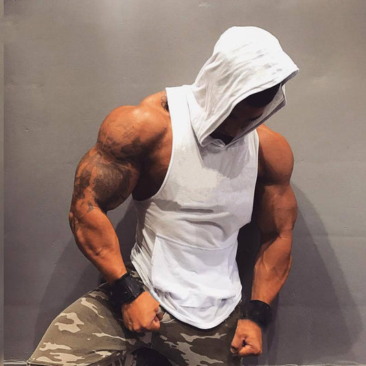 Men's Summer Sleeveless Hooded Tank Top (Youth Fit)