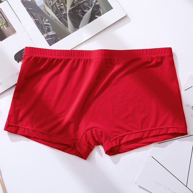 Men's Ice Silk Boxer Underwear - Breathable & Ultra-thin